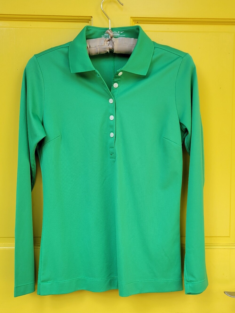 Nike Golf Tour Performance Dri-FIT Long Sleeve Polo Kelly Green Women's Small